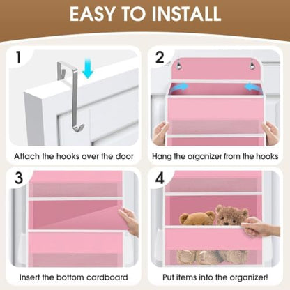 2 Pcs Over The Door Organizer Large Capacity Hanging Storage Room Organizer