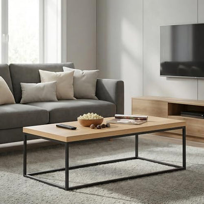 CENSI 47 Inch Natural White Oak Coffee Table/Center Table