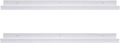 AZSKY 36 Inch Picture Ledge Shelf Floating Shelves Wall Mounted Set of 2 White