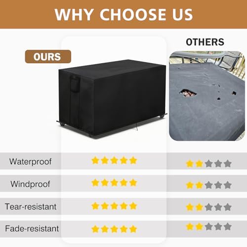 TheElves Fire Pit Cover Rectangle for Oakland Fire Tables, 48x36x22"