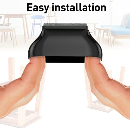 Rectangle Chair Leg Protectors for Hardwood Floors. (Black, 2×4")