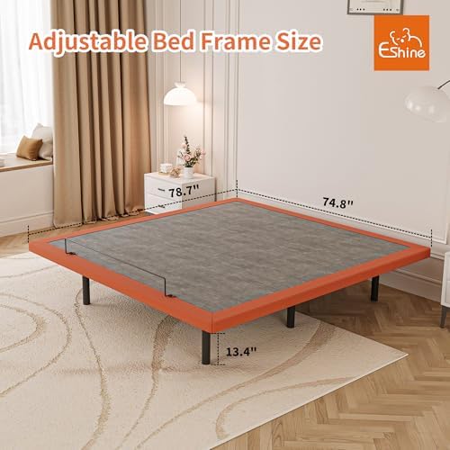 ESHINE King Adjustable Bed Frame with 8" Mattress, Zero Gravity