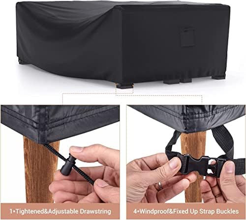 Outdoor Patio Furniture Covers Waterproof 84"Lx44"Wx23"H Black