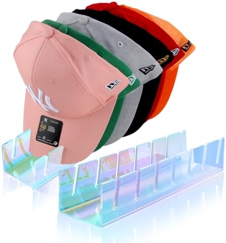 Hat Organizer for Baseball Caps Hat Rack Acrylic Hat Stand 2Pack No Install