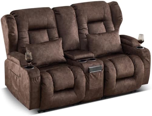 SAMERY 65" RV Loveseat Recliner Sofa, Manual Reclining Loveseat
