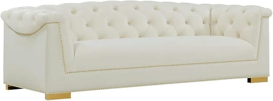 TOV Furniture Farah Cream Velvet Sofa
