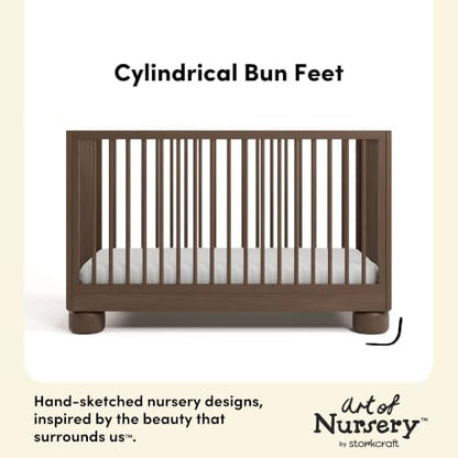 Storkcraft Sorrento 3-in-1 Convertible Crib with Toddler Rail, Hazelnut