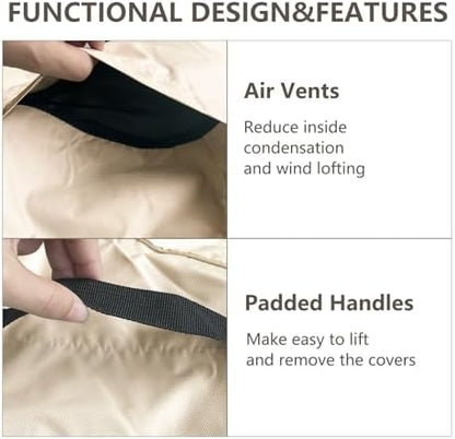 Rileytee 5 Pcs Patio Furniture Covers Waterproof