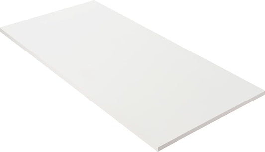 Kaboon 45x20 inch White Table Top Universal, Solid One-Piece Desktop, Reversible Melamine Countertop, Double Desks, L-Desk DIY