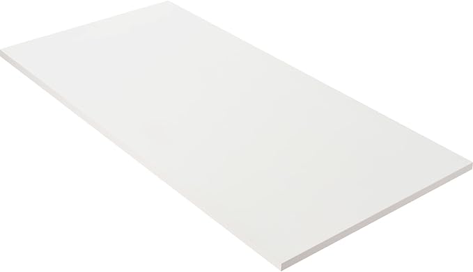 Kaboon 48x30 inches Tabletop, Solid One-Piece Desktop for Sit Stand Desk, Double Desks, L Desk DIY,Wood Countertop Home or Commercial Use,1 inch Thick, White, 30" D x 47.25" W