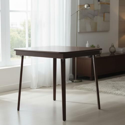 Stakmore 32" Straight Edge Square Folding Card Table, Walnut