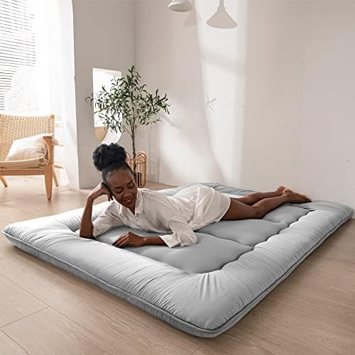 MAXYOYO Japanese Floor Mattress 4" Thick Queen Size Foldable Futon Mattress