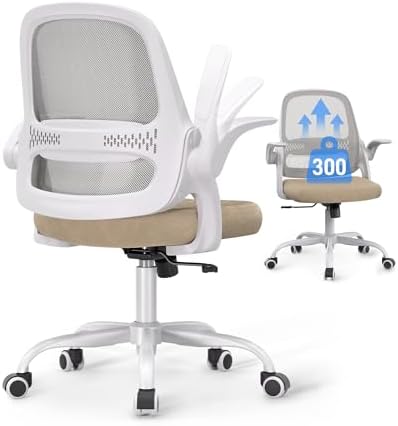 amseatec Mesh Office Chair, Ergonomic Home Office Chair with Flip-Up Arms