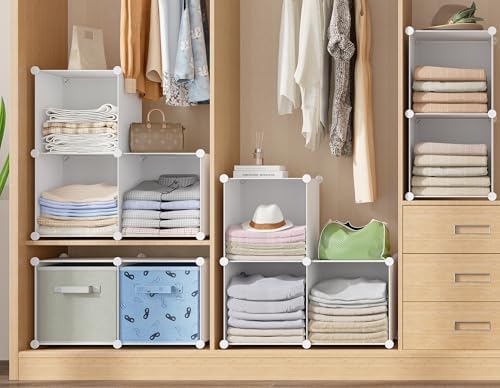 HOMIDEC Closet Organizers and Storage, 9 Cube Storage Organizer, White
