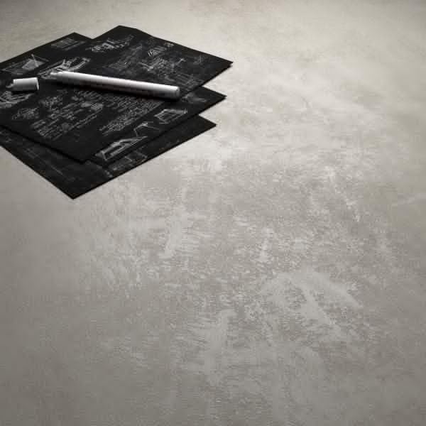 Mobili Fiver, Evolution Desk 70.9 x 23.6 in, Concrete Effect, Grey with One Leg, Made in Italy