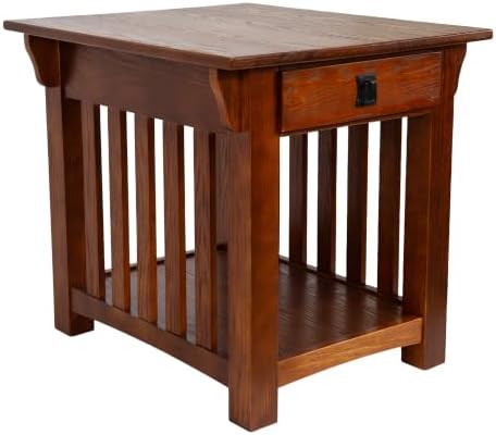 Leick Home Mission End Table, 22", Medium Oak