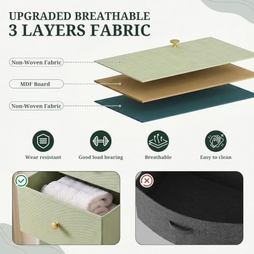 4 Drawer Dresser for Bedroom, Fabric Storage Drawer Unit