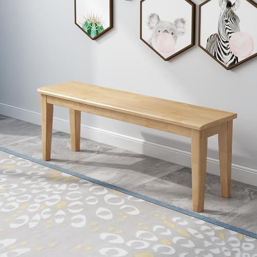 Bed End Bench - Wooden Living Room & Bedroom Seat, Natural Color