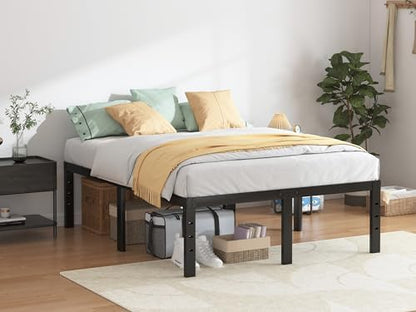 QEROMY Queen Bed Frame - 18 in Sturdy Platform Bed Frame Queen Size