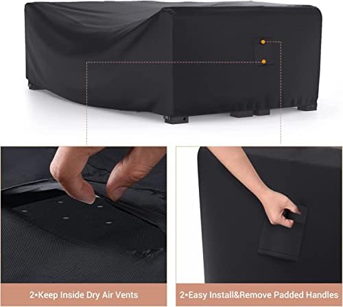 Outdoor Patio Furniture Covers Waterproof 102"Lx74"Wx28"H Black