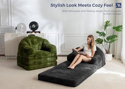 MAXYOYO Folding Sofa Bed, 2 in 1 Convertible Sofa to Lounger