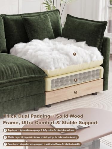 2 Piece Loveseat Sofa Set, Deep Seat Love Seat Couch Set
