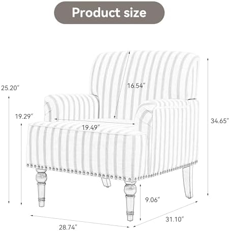 Rococo Accent Chairs Set of 2, Fabric Upholstered Armchair, Plum