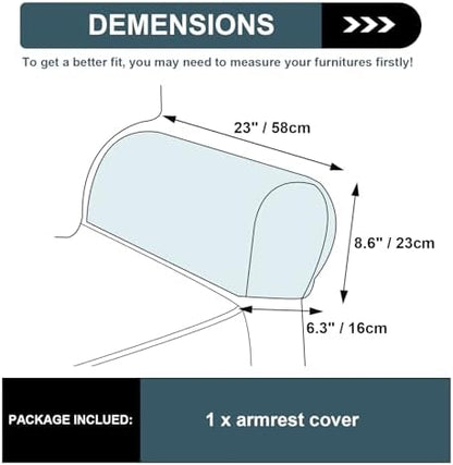 Seat Cushion Cover and Back Covers for Corner Sofa Stretch Jacquard, Non Slip L Shaped Sofa Slipcover with Storage Ottoman, Sectional Couch Cover for Chaise Lounge (Mid grey,Armrest cover x 2)