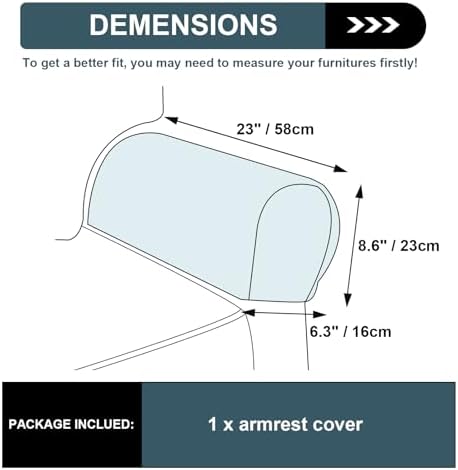 UNBBRRL Seat Cushion Cover and Back Covers for Corner Sofa Stretch Jacquard, Non Slip L Shaped Sofa Slipcover with Storage Ottoman, Sectional Couch Cover for Chaise Lounge (Caramel,Armrest Cover x 2)