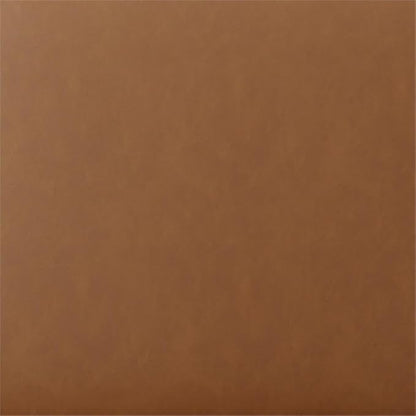 Studio Living Warren 18" Cube Ottoman, Urban Transitional, Fully Assembled, Vegan Leather Fabric, Carmel