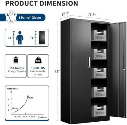 Garage Storage Cabinet, Durable Metal Storage Solution