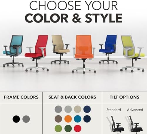 HON Ignition 2.0 Ergonomic Office Chair, Lumbar Support, Quicksand
