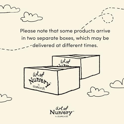 Storkcraft Porto 5-in-1 Convertible Crib with Bonus Guardrail & Storkcraft 6-Inch Grow-with Me Premium Waterproof Dual-Sided Baby Crib & Toddler Bed Mattress (Driftwood) – GREENGUARD Gold Certified