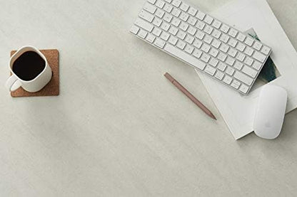 Kaboon Universal Tabletop 40"x18", Solid One-Piece Melamine Table Top, Floating Desk DIY, Home and Office,Sea Salt/White