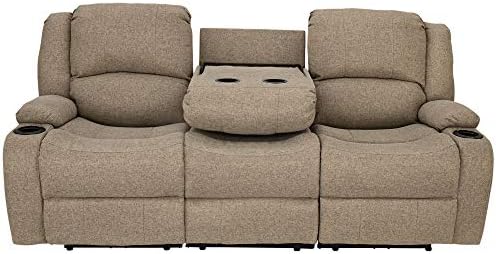 RecPro Charles Triple Powered 80" RV Wall Hugger Reclining Loveseat Oatmeal
