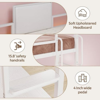 Twin Loft Bed with Desk and 6 Storage Drawers, Loft Bed Twin Size