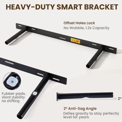 RICHFOCUS Bathroom Floating Shelves for Wall 2Pack|Black|32"Lx8 D"
