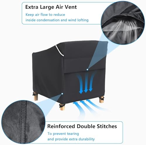 Patio Chair Cover - 2 Pack, 30" W x 34" D x 38" H