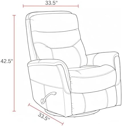 Gemini Capri Silver Recliner Chair Two Pack Swivel Glider Nursery Nursing Armchairs 100% Polyester Comfortable Reading Chairs for Adults Cozy Seating