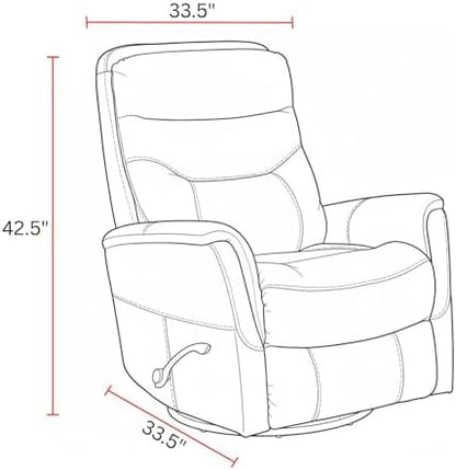 Gemini Capri Silver Recliner Chair Two Pack Swivel Glider Nursery Nursing Armchairs 100% Polyester Comfortable Reading Chairs for Adults Cozy Seating