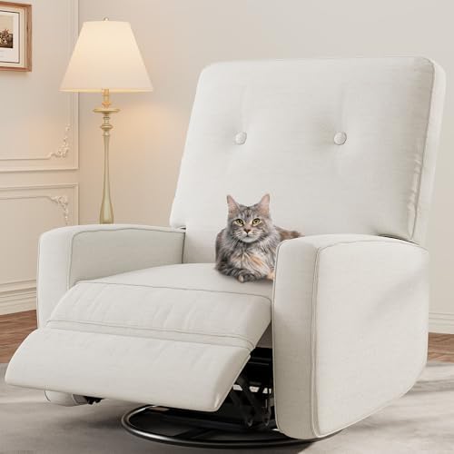 IDEALHOUSE 360° Recliner Chair with Adjustable Backrest & Footrest, Beige