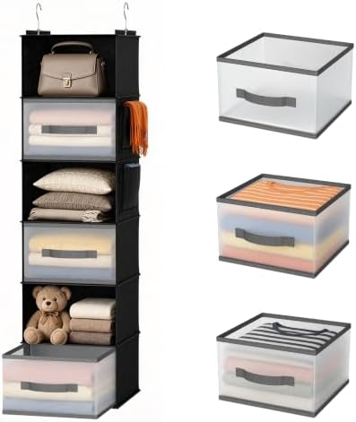 Hanging Closet Organizer, Black
