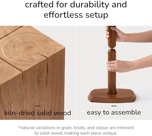 MH London Cooper 22" Solid Wood Pedestal Side Table, Walnut
