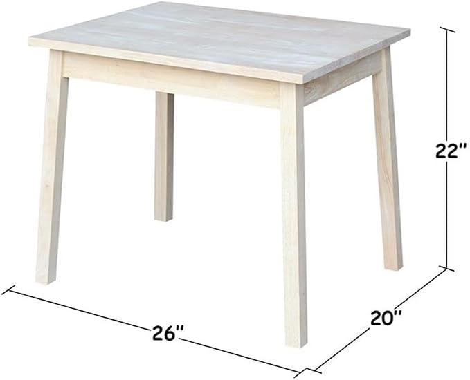 International Concepts Unfinished Kids Table