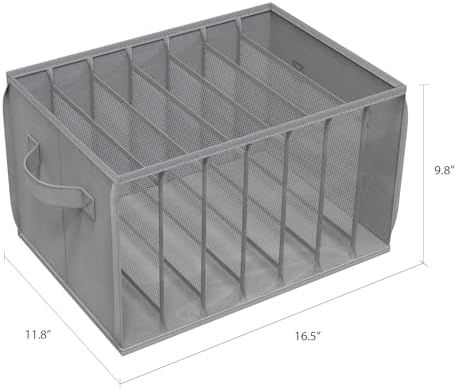 Wardrobe Clothes Organizer Jeans Organizer for Closet, Grey, 6 Pack