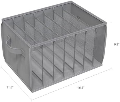 Wardrobe Clothes Organizer Jeans Organizer for Closet, Grey, 6 Pack