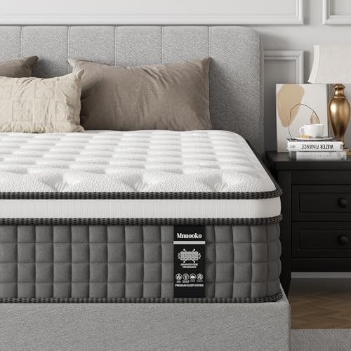 Sleep 12 Inch Queen Size Mattress, Hybrid Mattress in a Box, Cooling Gel Memory Foam and Individual Pocket Springs for Pressure Relief, CertiPUR-US Certified, Medium Firm Feel