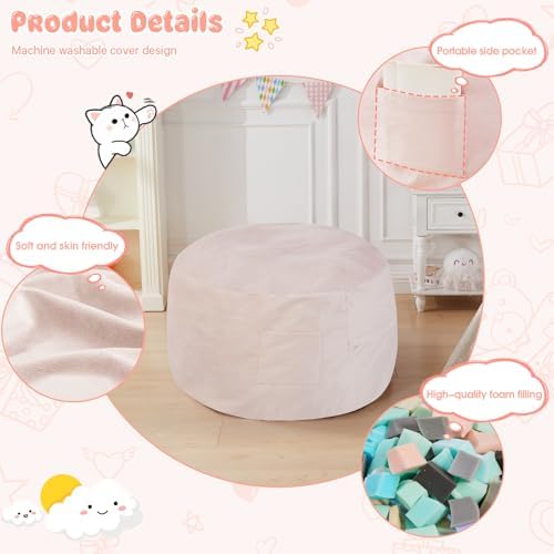 Bean Bag Chairs for Kids- Small Bean Bag Convertible Floor Sofa