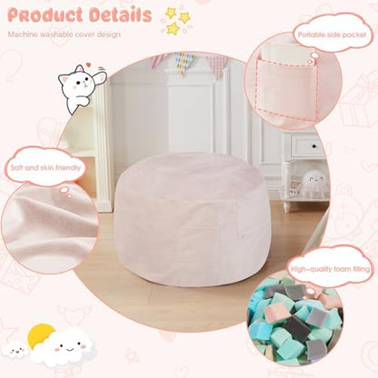 Bean Bag Chairs for Kids- Small Bean Bag Convertible Floor Sofa
