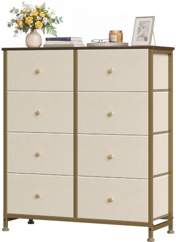 8 Drawer Dresser for Bedroom, Fabric Storage Drawer Unit